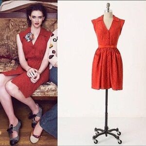 Tracy Reese Burnt Orange Lace Dress